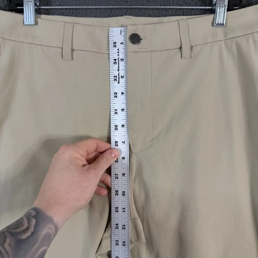 Lululemon ABC Pants Mens 36x26 Beige Slim Fit Warpstreme Athleisure